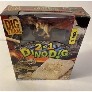 DIG TEAM 2 IN 1 DINO DIG T-REX DINOSAUR BOX SET 16 PCS WITH TOY BRAND NEW
